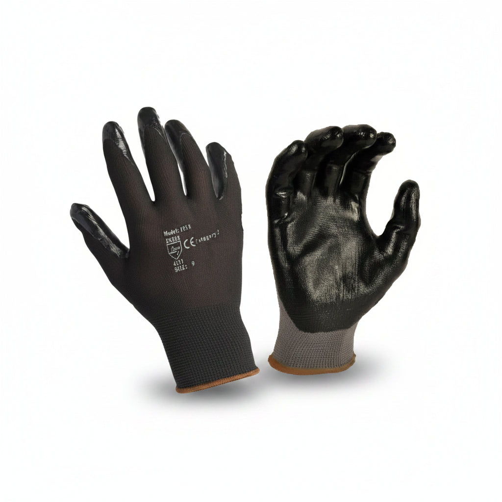 Amazing Value Supreme TTF Black Nitrile Palm General Safety Gloves - HT-103B